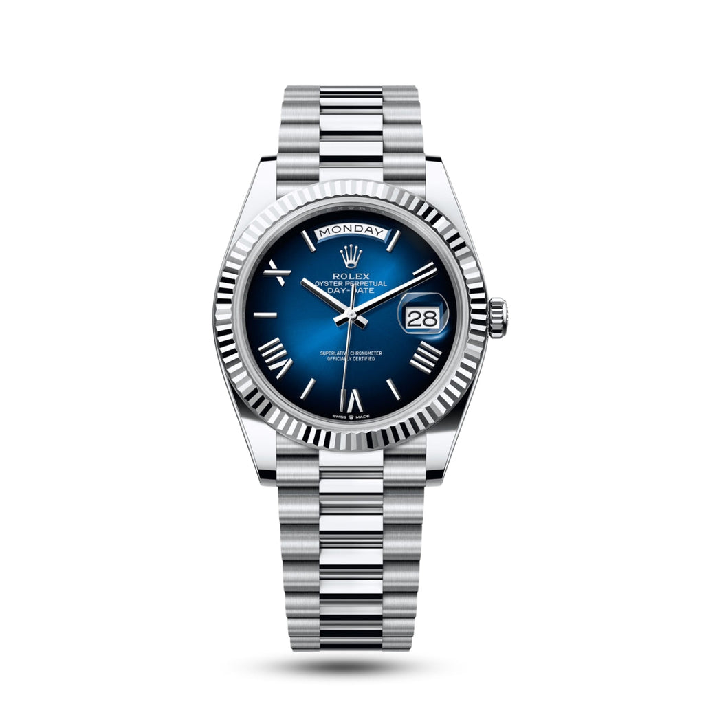 Rolex Day-Date White Gold Blue