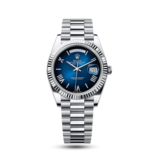 Rolex Day-Date White Gold Blue