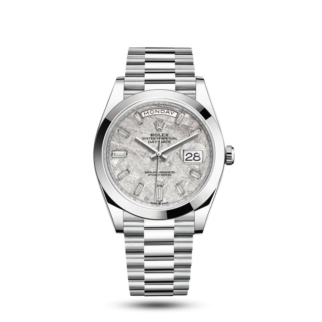 rolex day-date platinum meteorite