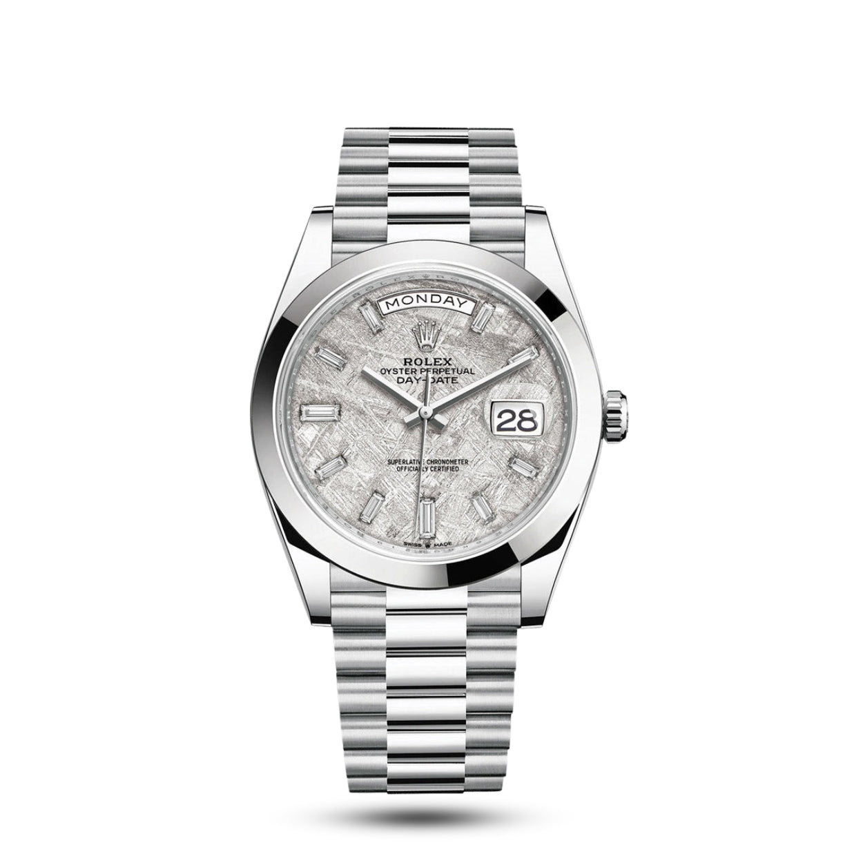 rolex day-date platinum meteorite