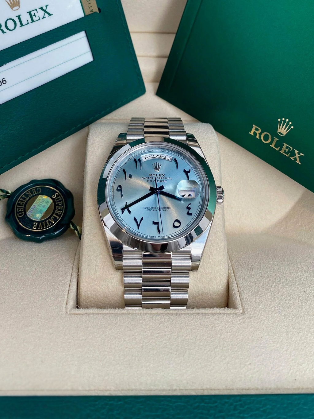 Rolex Day-Date Ice blue Hindu Arabic