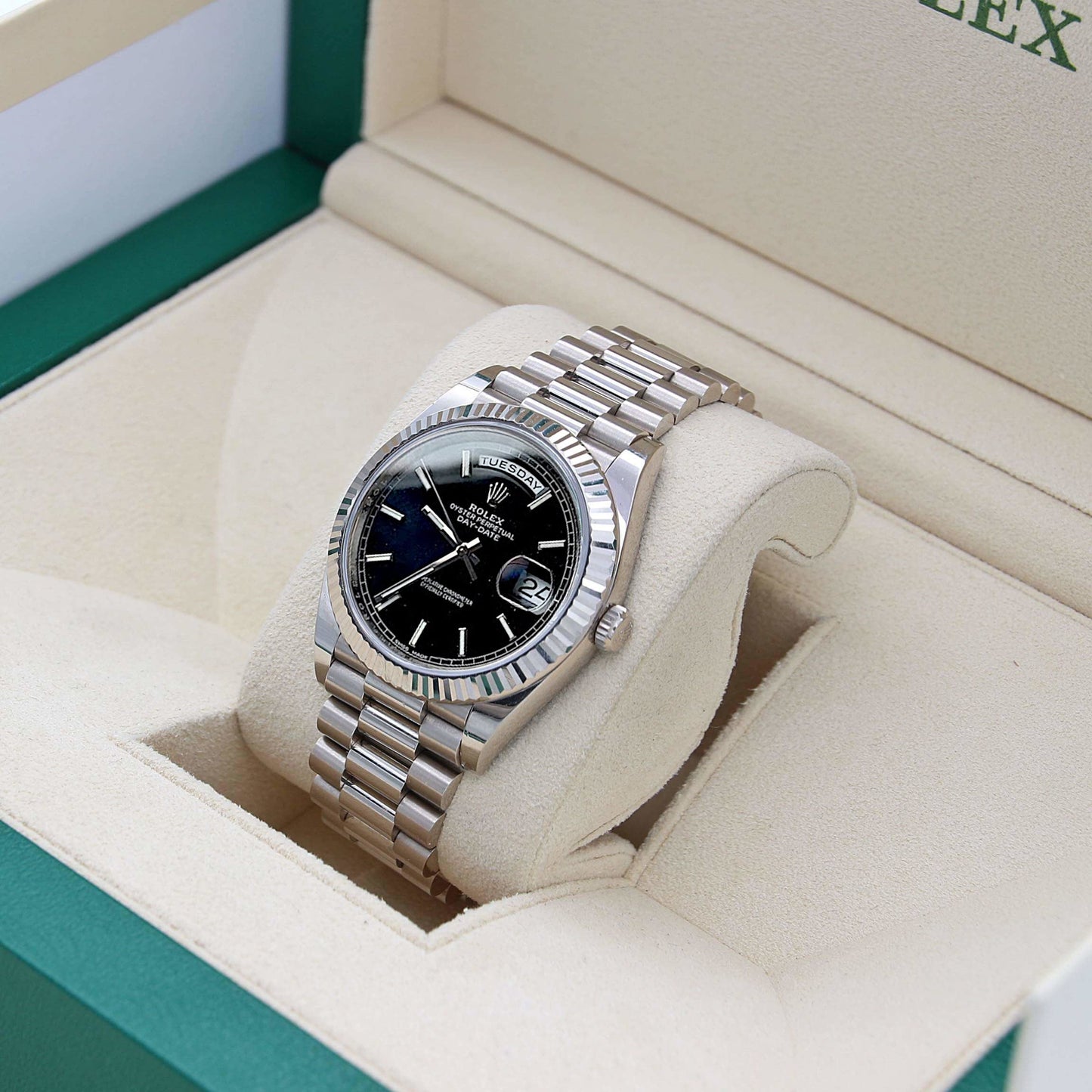 Rolex Day-Date Black Dial - Full Set