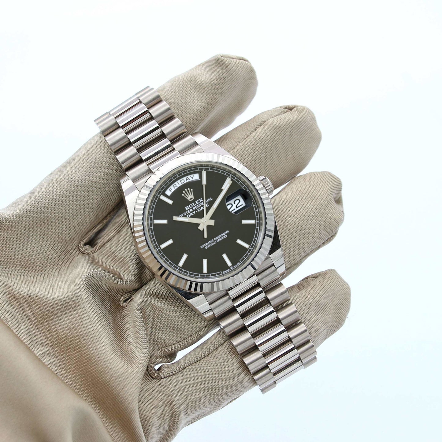 Rolex Day-Date Black Dial - Full Set