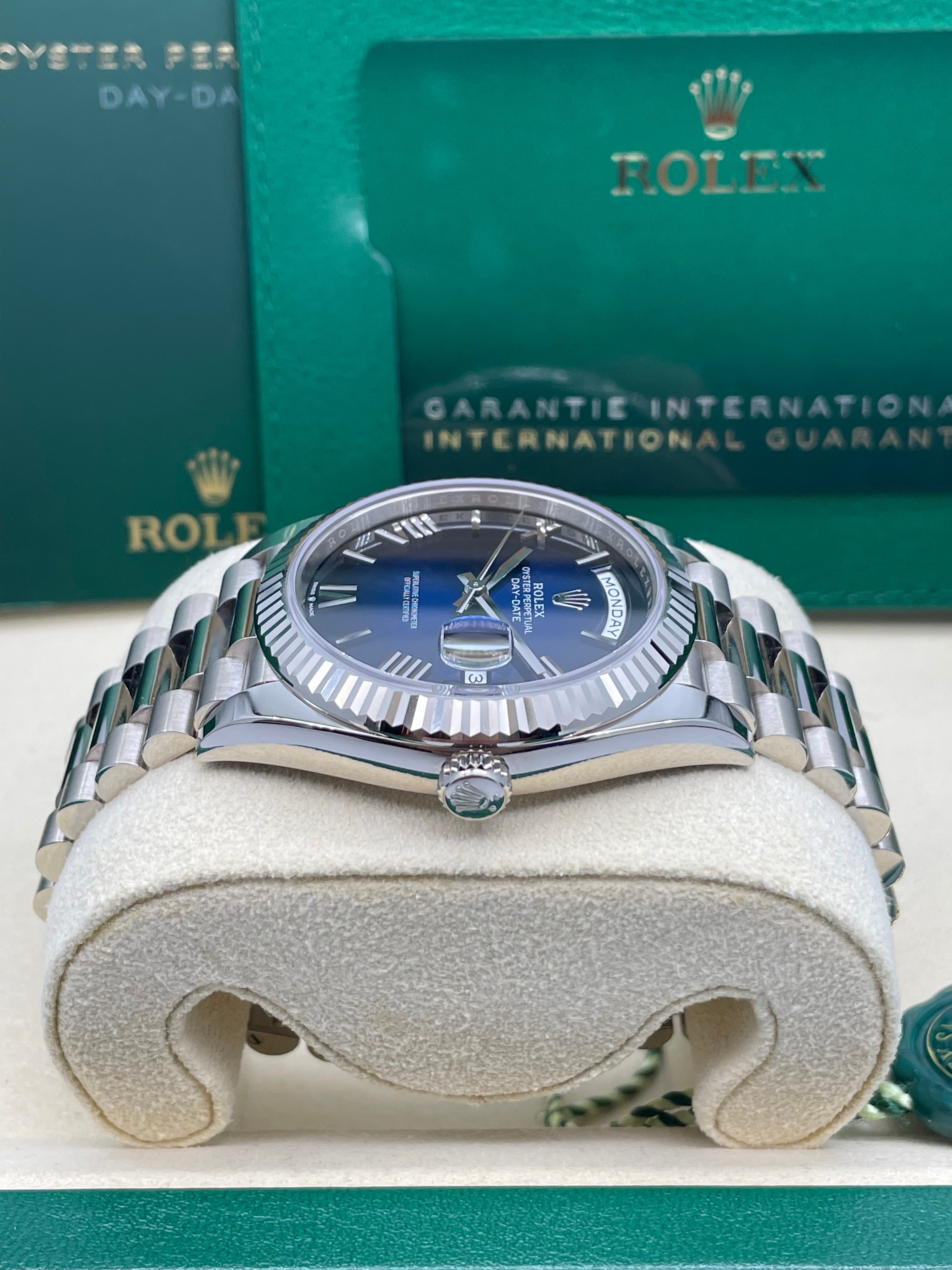 Rolex Day-Date White Gold Blue