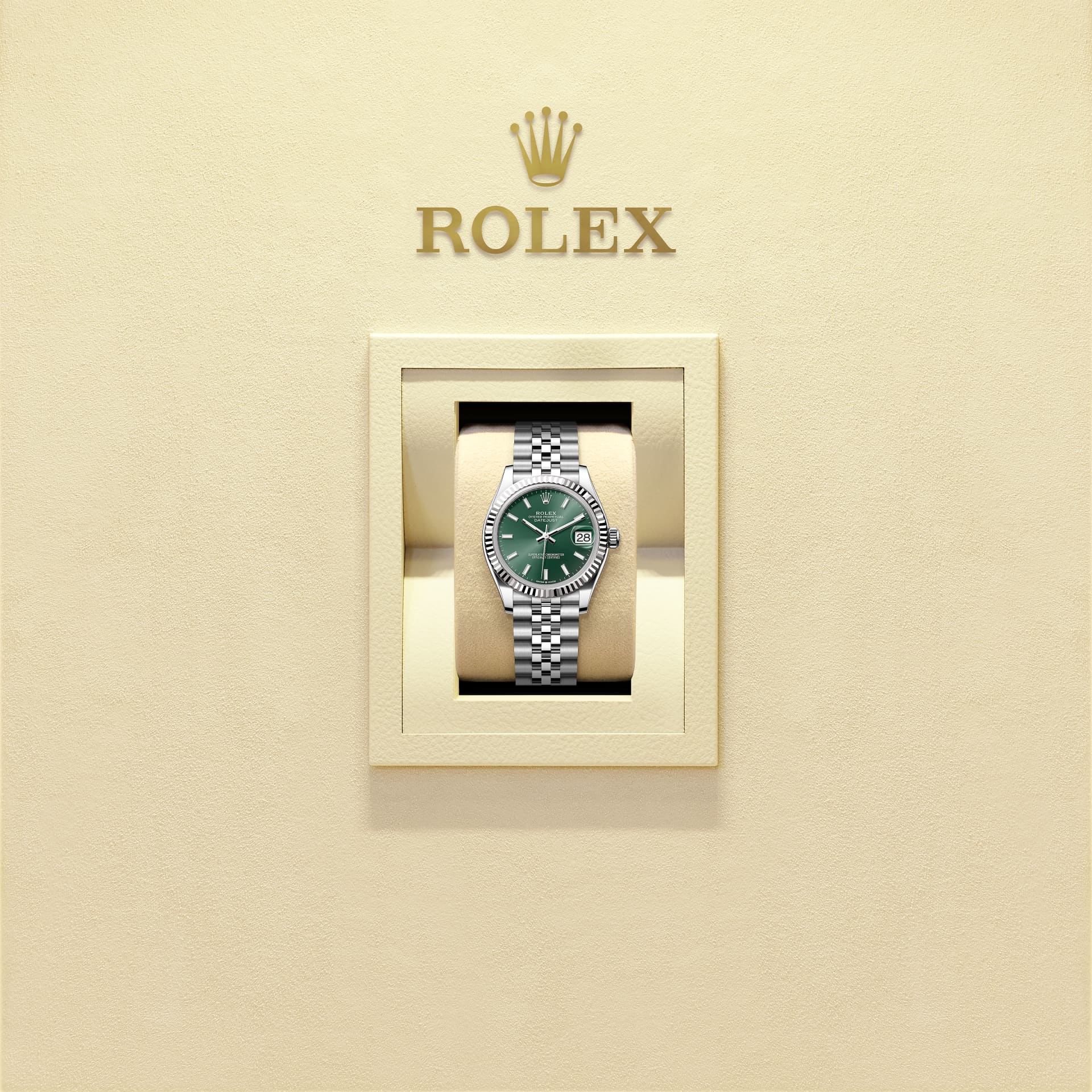 Datejust Vert acier Oystersteel et gris Femme