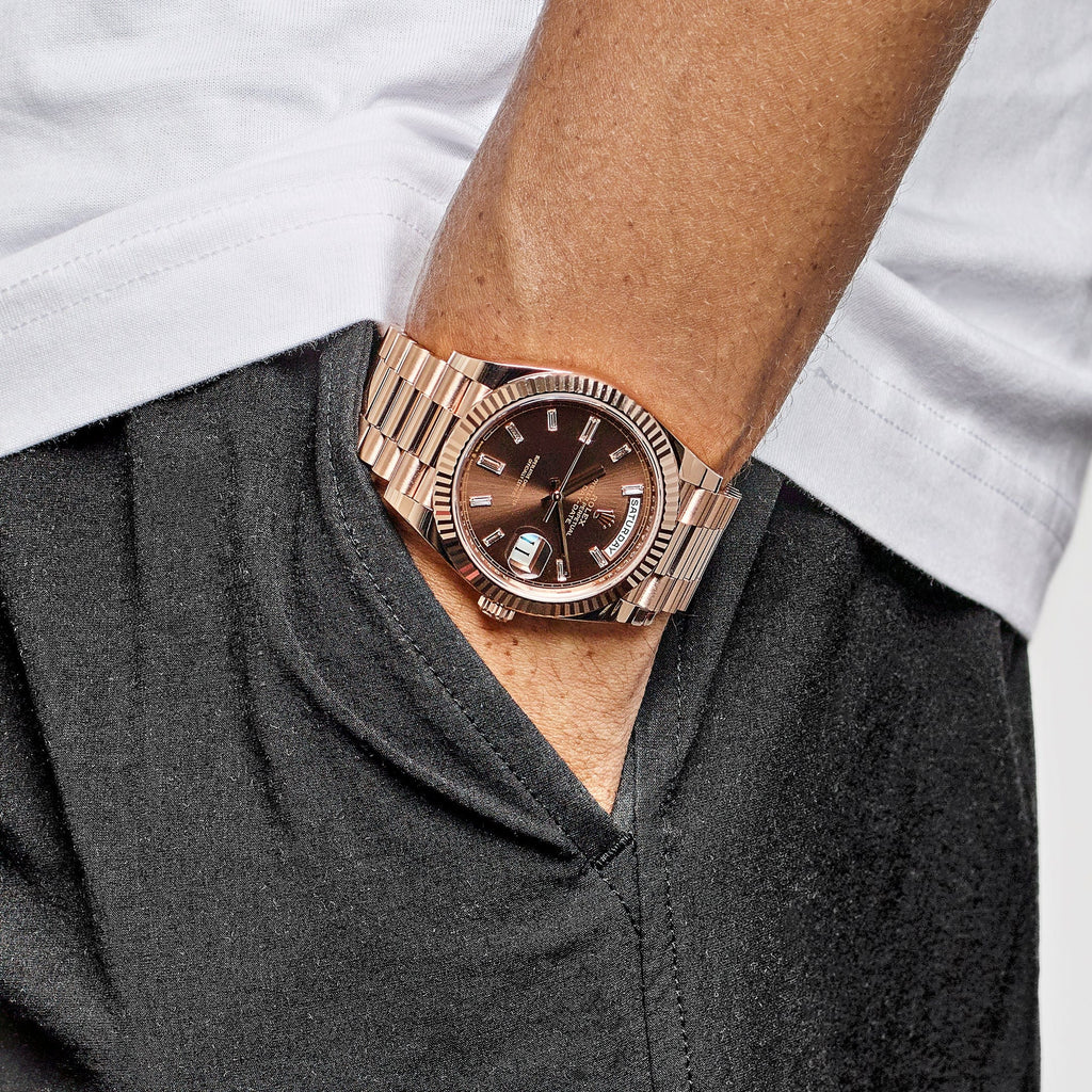 Rolex Day-Date chocolat