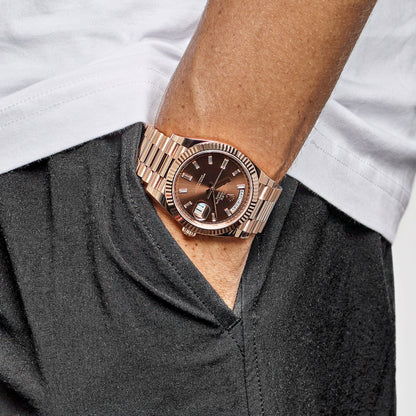 Rolex Day-Date chocolat