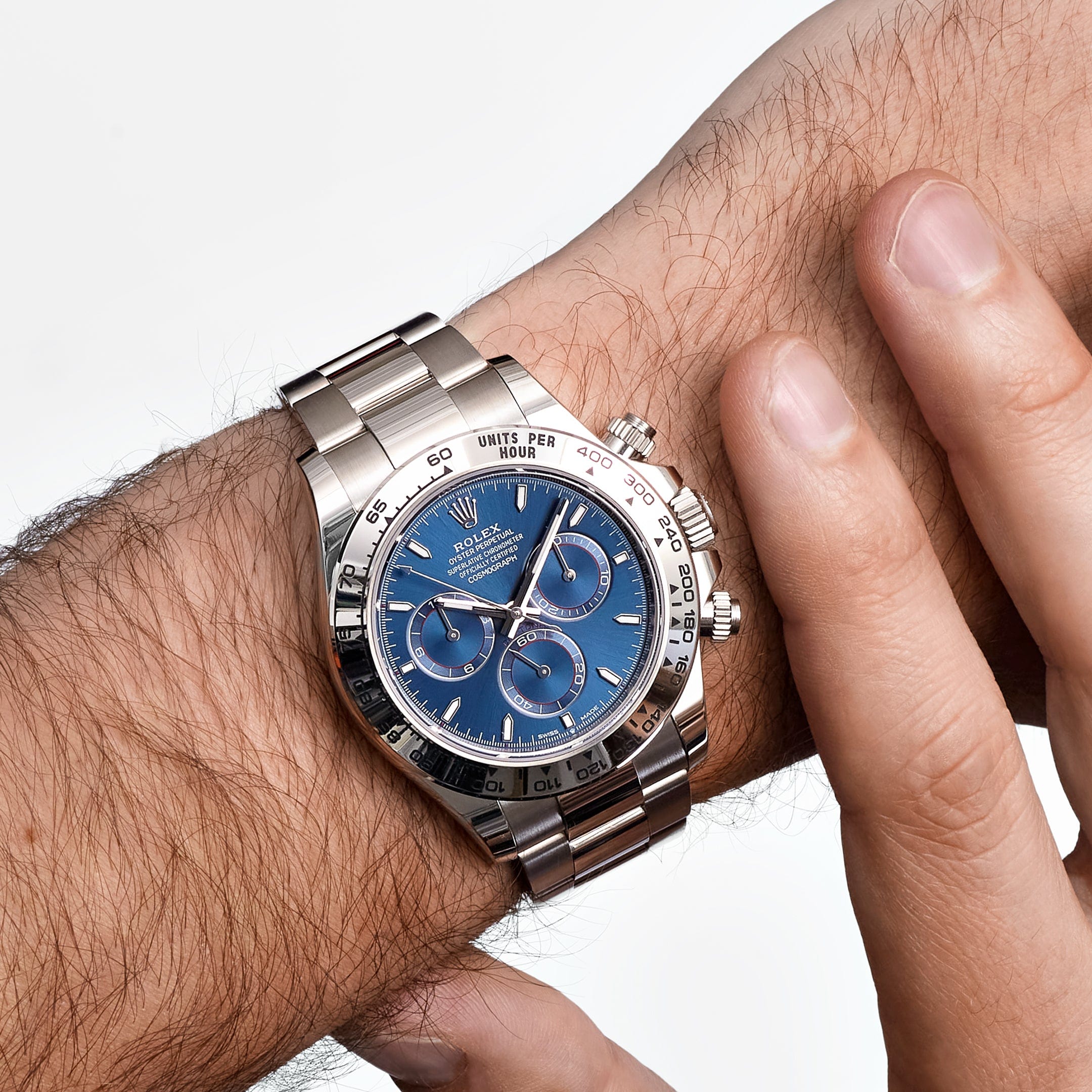 Rolex Daytona Blue Dial White Gold